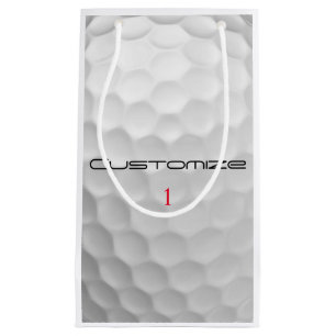 Weiße Golfball-Textur mit Grübchen, benutzerdefini Kleine Geschenktüte