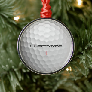 Weiße Golfball-Textur mit Grübchen, benutzerdefini Ornament Aus Metall