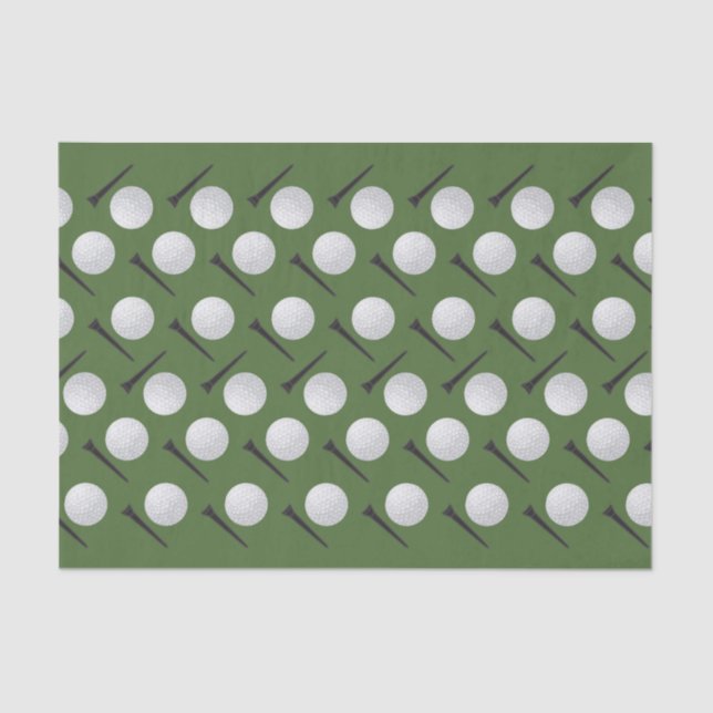 Weiße Golfbälle mit DIY Hintergrund-Farbe Seidenpapier (Vorderseite)