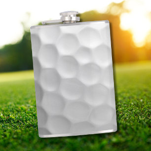Weiße golfballstruktur mit dimpeln flachmann
