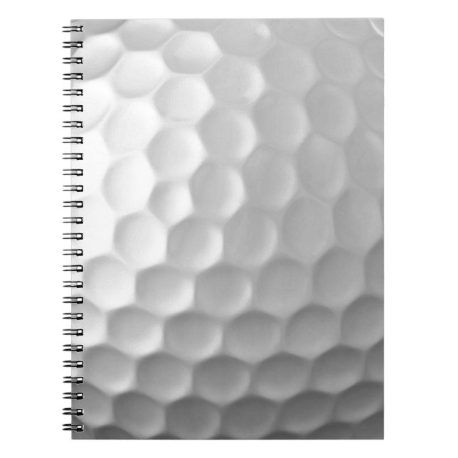 Weiße golfballstruktur mit dimpeln notizblock (Vorderseite)