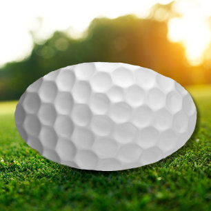 Weiße golfballstruktur mit dimpeln ovaler aufkleber