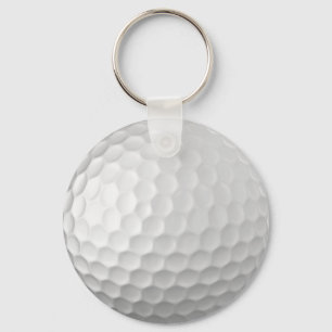 Weiße golfballstruktur mit dimpeln schlüsselanhänger
