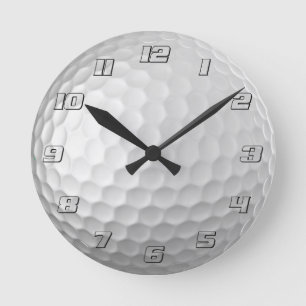 Weiße golfkugelige Textur mit Dellen Runde Wanduhr