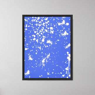 Weiße Grafik-Spritzflecken-Farbe Weiße Tintenfleck Leinwanddruck