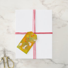 Weiße Gräser auf einer Wiese Geschenkanhänger