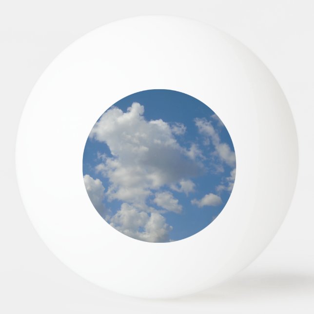 Weiße/graue Wolken und blauer Himmel Tischtennisball (Vorderseite)