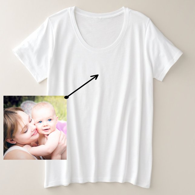 Weiße Grundbilder für Frauen ersetzen Bild Große Größe T-Shirt (Von Creator hochgeladen)