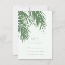 Weiße Grüne Elegant Tropical Palm Blätter UAWG