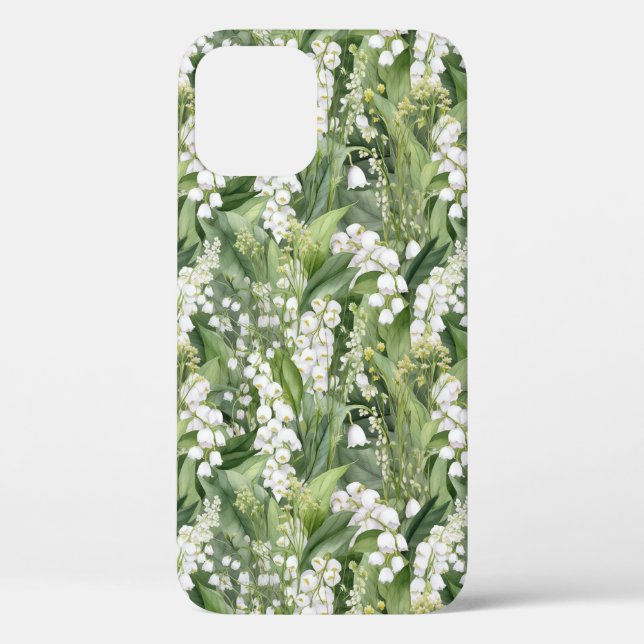 Weiße grüne Lilien der Blume des Tals Kunst Case-Mate iPhone Hülle (Rückseite)