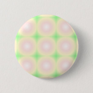 Weiße grüne Rose Weißes 3D-Lichtbogenmuster Button