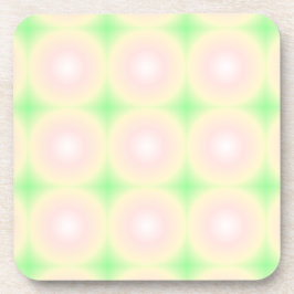 Weiße grüne Rose Weißes 3D-Lichtbogenmuster Getränkeuntersetzer