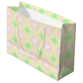 Weiße grüne Rose Weißes 3D-Lichtbogenmuster Große Geschenktüte