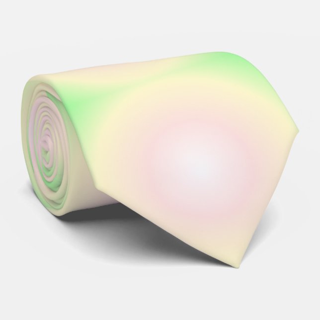 Weiße grüne Rose Weißes 3D-Lichtbogenmuster Krawatte (Gerollt)