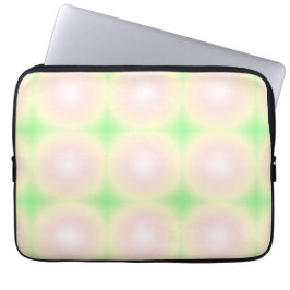 Weiße grüne Rose Weißes 3D-Lichtbogenmuster Laptopschutzhülle