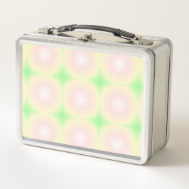 Weiße grüne Rose Weißes 3D-Lichtbogenmuster Metall Brotdose