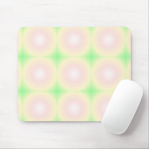 Weiße grüne Rose Weißes 3D-Lichtbogenmuster Mousepad