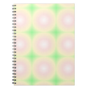 Weiße grüne Rose Weißes 3D-Lichtbogenmuster Notizblock