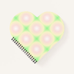 Weiße grüne Rose Weißes 3D-Lichtbogenmuster Notizbuch