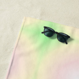Weiße grüne Rose Weißes 3D-Lichtbogenmuster Strandtuch