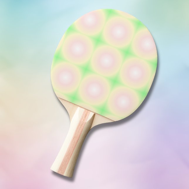 Weiße grüne Rose Weißes 3D-Lichtbogenmuster Tischtennis Schläger (Von Creator hochgeladen)