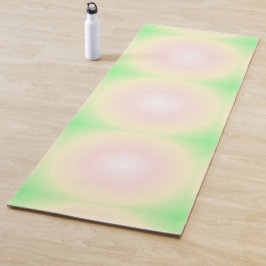Weiße grüne Rose Weißes 3D-Lichtbogenmuster Yogamatte