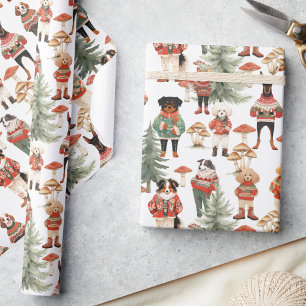 Weiße Grünwaldlandweiden Weihnachten Geschenkpapier