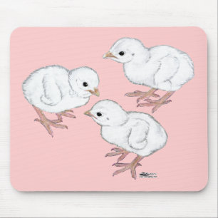 Weiße Guinea-Küken Mousepad