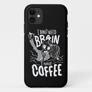 Weiße Hälfte Kaffee trinken Zombie Case-Mate iPhone Hülle