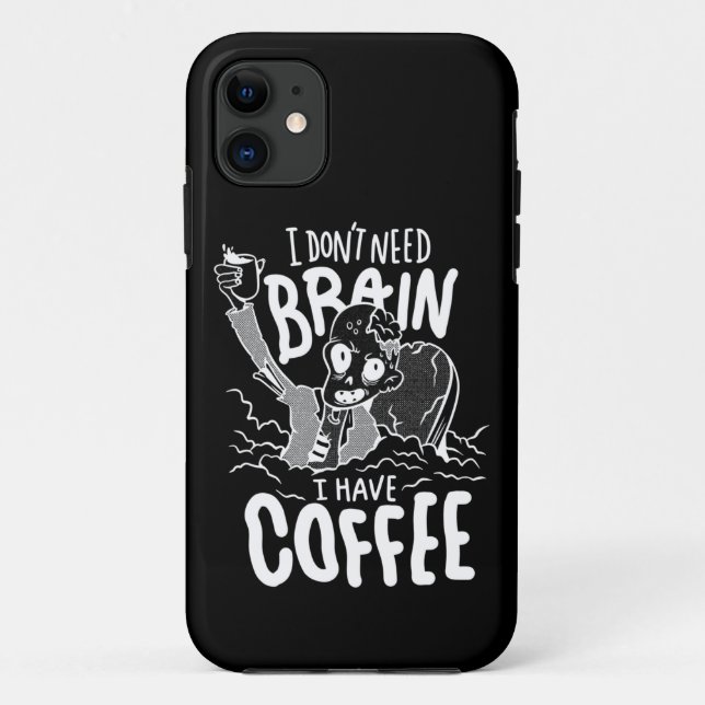 Weiße Hälfte Kaffee trinken Zombie Case-Mate iPhone Hülle (Rückseite)