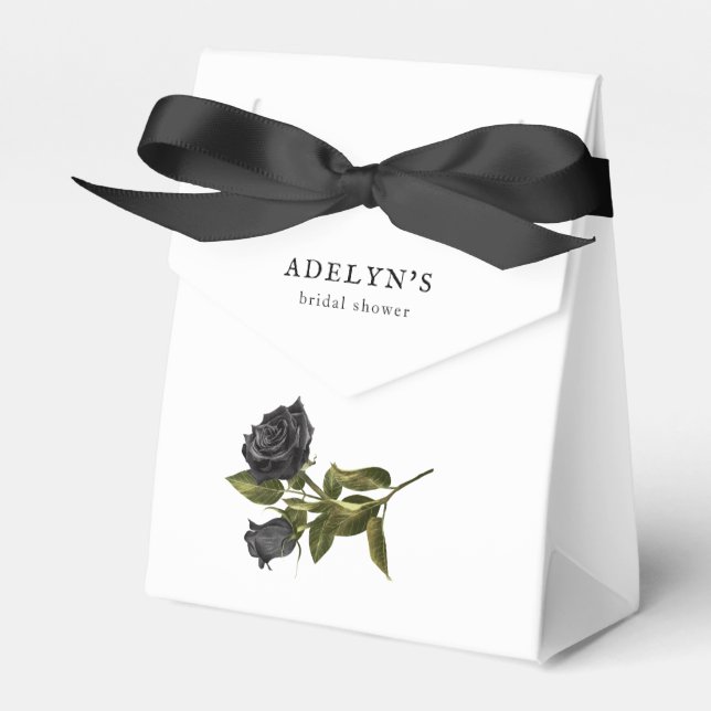 Weiße Halloween-Dunkle Rose-Brautparty Geschenkschachtel (Vorderseite)