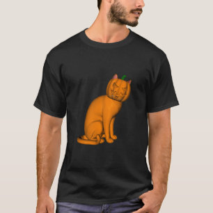 Weiße Halloween-Katze T-Shirt