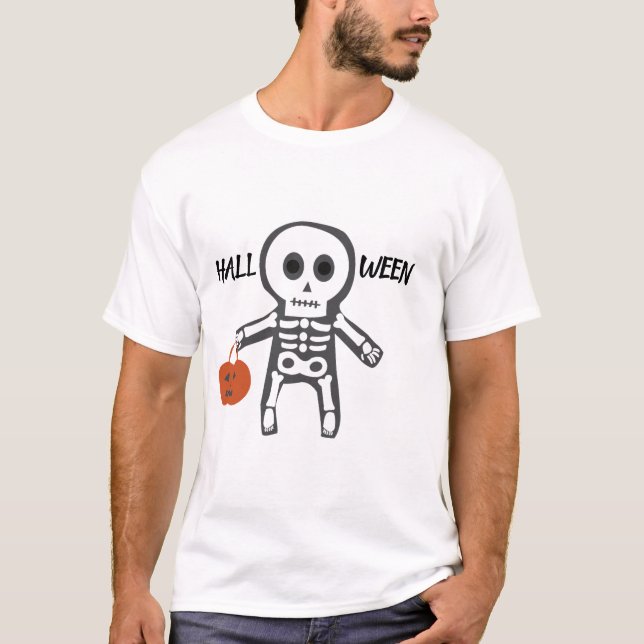Weiße Halloween T-Shirt (Vorderseite)