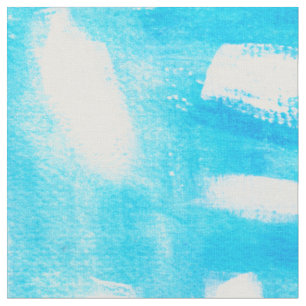 Weiße handgemalte Brushstrokes Aquarell des Aqua Stoff