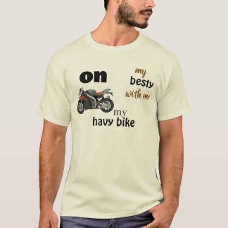 weiße Hash-T-Shirt mit Rennmotorrad T-Shirt