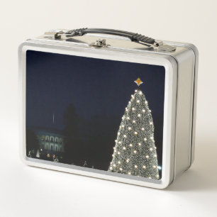 Weiße Haus und National Tree Weihnachtsfeiertag DC Metall Brotdose