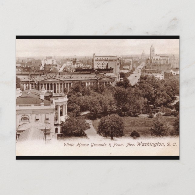 Weiße Haus, Washington DC 1907 Vintag Postkarte (Vorderseite)