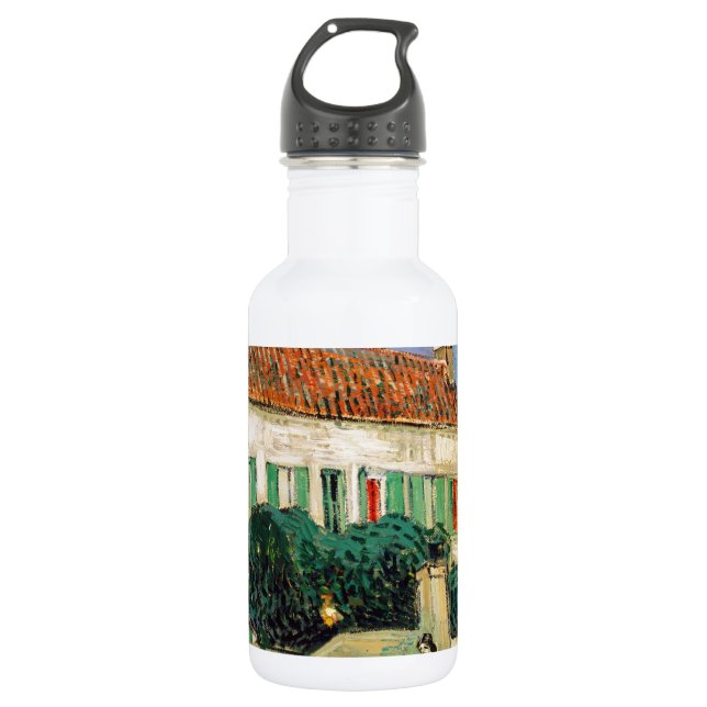 Weiße Hausnacht Van Gogh Trinkflasche (Vorderseite)