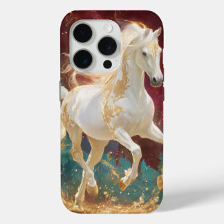 Weiße Hengst-Gold-Fantasie-Design Case-Mate iPhone Hülle