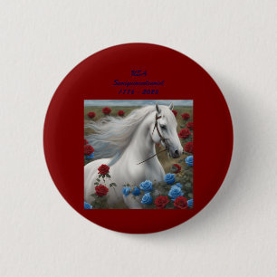 Weiße Hengst Semiquincentennial Knopf Button