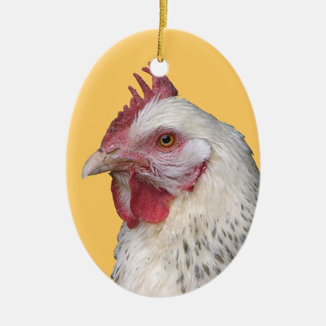 Weiße Henneverzierung Keramikornament (Vorne)