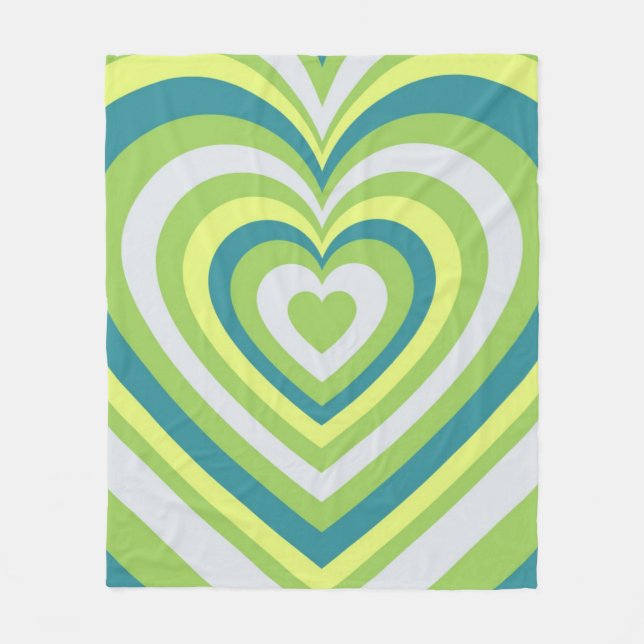 Weiße Herzblüte Valentinstag Geschenkcouch Fleecedecke (Vorderseite)