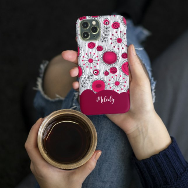 Weiße Herzchen Blume Blumenname iPhone 16 Hülle (Von Creator hochgeladen)