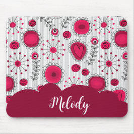 Weiße Herzchen Blume Blumenname Mousepad