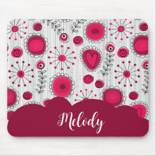 Weiße Herzchen Blume Blumenname Mousepad