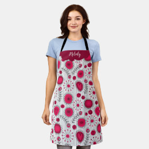 Weiße Herzchen Blume Blumenname Schürze