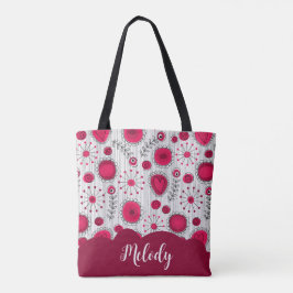 Weiße Herzchen Blume Blumenname Tasche