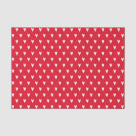 Weiße Herzen Muster Roter Romantik Seidenpapier
