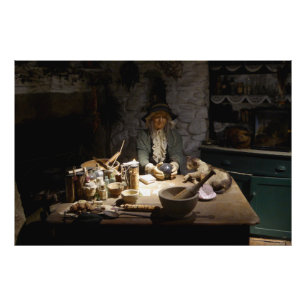 Weiße Hexenküchenmuseum, Hexerei & MAGIE Fotodruck