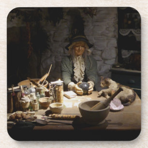 Weiße Hexenküchenmuseum, Hexerei & MAGIE Getränkeuntersetzer